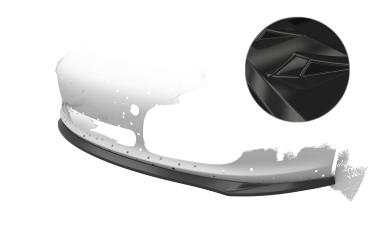CSR Frontspoiler | Cup-Spoilerlippe mit ABE für Porsche 987 Boxster CSL597-G Glossy schwarz glänzend (keine Lackierung erforderlich)