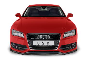 CSR Frontspoiler | Cup-Spoilerlippe mit ABE für Audi A7 S-Line / S7 C7 (Typ 4G) CSL607-L Lackierung erforderlich (schwarz matt)
