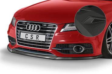 CSR Frontspoiler | Cup-Spoilerlippe mit ABE für Audi A7 S-Line / S7 C7 (Typ 4G) CSL607-M Carbon Look matt strukturiert (keine Lackierung erforderlich)