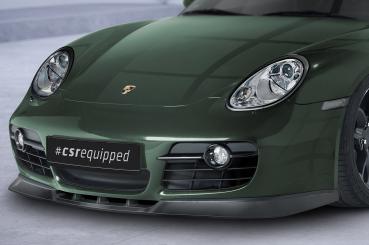 CSR Frontspoiler | Cup-Spoilerlippe mit ABE für Porsche 987c Cayman CSL609-M Carbon Look matt strukturiert (keine Lackierung erforderlich)