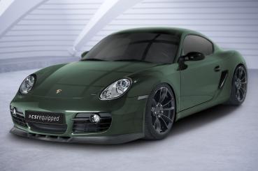 CSR Frontspoiler | Cup-Spoilerlippe mit ABE für Porsche 987c Cayman CSL609-M Carbon Look matt strukturiert (keine Lackierung erforderlich)