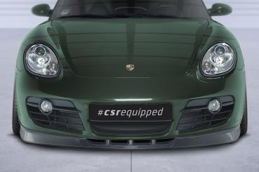 CSR Frontspoiler | Cup-Spoilerlippe mit ABE für Porsche 987c Cayman CSL609-M Carbon Look matt strukturiert (keine Lackierung erforderlich)