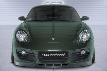 CSR Frontspoiler | Cup-Spoilerlippe mit ABE für Porsche 987c Cayman CSL609-M Carbon Look matt strukturiert (keine Lackierung erforderlich)