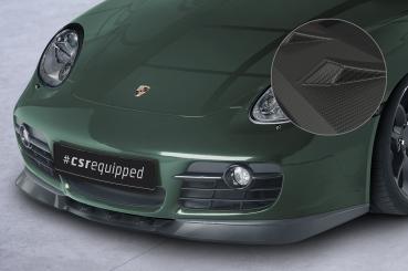 CSR Frontspoiler | Cup-Spoilerlippe mit ABE für Porsche 987c Cayman CSL609-M Carbon Look matt strukturiert (keine Lackierung erforderlich)