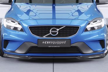 CSR Frontspoiler | Cup-Spoilerlippe mit ABE für Volvo V40 R-Design CSL611-G Glossy schwarz Hochglanz (keine Lackierung erforderlich)