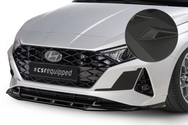 CSR Frontspoiler | Cup-Spoilerlippe mit ABE für Hyundai i20 (BC3) CSL615-M Carbon Look matt strukturiert (keine Lackierung erforderlich)