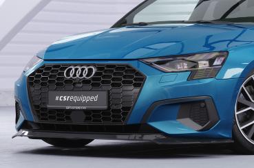 CSR Frontspoiler | Cup-Spoilerlippe mit ABE für Audi A3 8Y Limousine CSL616-L schwarz matt (Lackierung erforderlich)