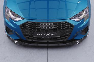CSR Frontspoiler | Cup-Spoilerlippe mit ABE für Audi A3 8Y Limousine CSL616-L schwarz matt (Lackierung erforderlich)