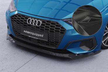 CSR Frontspoiler | Cup-Spoilerlippe mit ABE für Audi A3 8Y Limousine CSL616-C Carbon Look Hochglanz (keine Lackierung erforderlich)