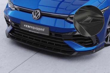 CSR Frontspoiler | Cup-Spoilerlippe mit ABE für VW Golf 8 (CD) R CSL618-C Carbon Look Hochglanz (keine Lackierung erforderlich)