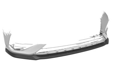 CSR Frontspoiler | Cup-Spoilerlippe mit ABE für VW Golf 8 (CD) R CSL618-L Lackierung erforderlich (schwarz matt)