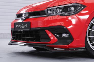 CSR Frontspoiler | Cup-Spoilerlippe mit ABE für VW Polo 6 2G (Typ AW) GTI / R-Line CSL622-L schwarz matt (Lackierung erforderlich)