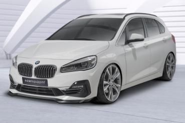 CSR Frontspoiler | Cup-Spoilerlippe mit ABE für BMW 2er (F45) Active Tourer CSL623-C Carbon Look Hochglanz (keine Lackierung erforderlich)