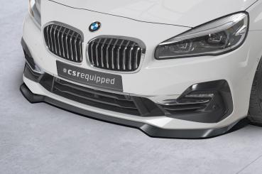 CSR Frontspoiler | Cup-Spoilerlippe mit ABE für BMW 2er (F45) Active Tourer CSL623-C Carbon Look Hochglanz (keine Lackierung erforderlich)