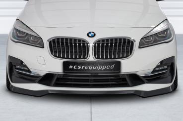 CSR Frontspoiler | Cup-Spoilerlippe mit ABE für BMW 2er (F45) Active Tourer CSL623-C Carbon Look Hochglanz (keine Lackierung erforderlich)