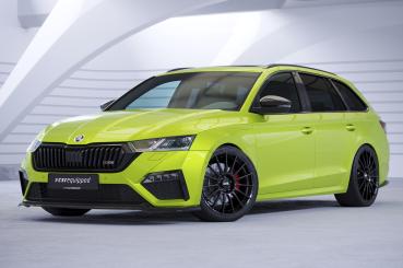 CSR Frontspoiler | Cup-Spoilerlippe mit ABE für Skoda Octavia 4 RS / RS Plus CSL624-G Glossy schwarz Hochglanz (keine Lackierung erforderlich)