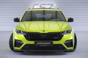 CSR Frontspoiler | Cup-Spoilerlippe mit ABE für Skoda Octavia 4 RS / RS Plus CSL624-G Glossy schwarz Hochglanz (keine Lackierung erforderlich)