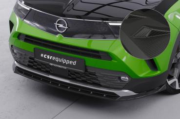 CSR Frontspoiler | Cup-Spoilerlippe mit ABE für Opel Mokka B / Mokka-E CSL628-M Carbon Look matt strukturiert (keine Lackierung erforderlich)