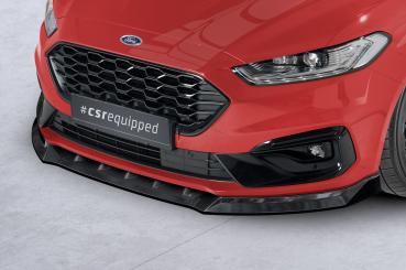 CSR Frontspoiler | Cup-Spoilerlippe mit ABE für Ford Mondeo MK5 BA7  Turnier ST-Line CSL629-C Carbon Look Hochglanz (keine Lackierung erforderlich)