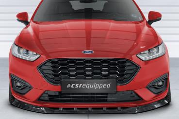 CSR Frontspoiler | Cup-Spoilerlippe mit ABE für Ford Mondeo MK5 BA7  Turnier ST-Line CSL629-C Carbon Look Hochglanz (keine Lackierung erforderlich)