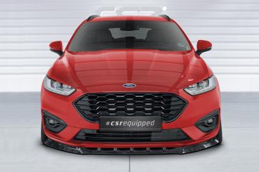 CSR Frontspoiler | Cup-Spoilerlippe mit ABE für Ford Mondeo MK5 BA7  Turnier ST-Line CSL629-C Carbon Look Hochglanz (keine Lackierung erforderlich)