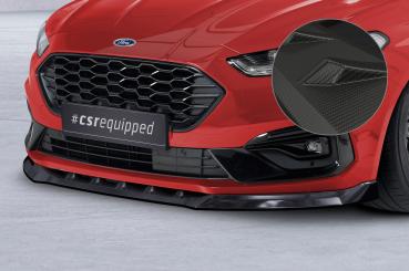 CSR Frontspoiler | Cup-Spoilerlippe mit ABE für Ford Mondeo MK5 BA7  Turnier ST-Line CSL629-M Carbon Look matt strukturiert (keine Lackierung erforderlich)