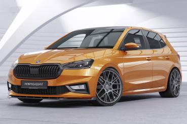 CSR Frontspoiler | Cup-Spoilerlippe mit ABE für Skoda Fabia 4 CSL630-S schwarz matt strukturiert (keine Lackierung erforderlich)