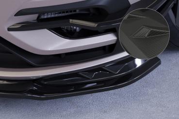 CSR Frontspoiler | Cup-Spoilerlippe / Frontblenden für VW Golf 7 (Typ AU) R CSL636-M Carbon Look matt strukturiert (keine Lackierung erforderlich)