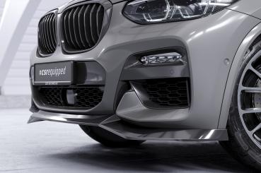 CSR Frontspoiler | Cup-Spoilerlippe mit ABE für BMW X3 G01 / X4 G02 M-Paket CSL642-L schwarz matt (Lackierung erforderlich)