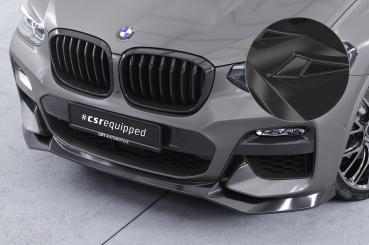 CSR Frontspoiler | Cup-Spoilerlippe mit ABE für BMW X3 G01 / X4 G02 M-Paket CSL642-G Glossy schwarz Hochglanz (keine Lackierung erforderlich)