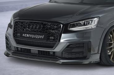 CSR Frontspoiler | Cup-Spoilerlippe mit ABE für Audi Q2 (Typ GA) S-Line CSL644-L schwarz matt (Lackierung erforderlich)