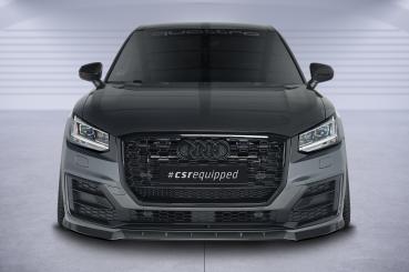 CSR Frontspoiler | Cup-Spoilerlippe mit ABE für Audi Q2 (Typ GA) S-Line CSL644-L schwarz matt (Lackierung erforderlich)