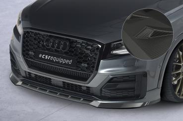 CSR Frontspoiler | Cup-Spoilerlippe mit ABE für Audi Q2 (Typ GA) S-Line CSL644-M Carbon Look matt strukturiert (keine Lackierung erforderlich)