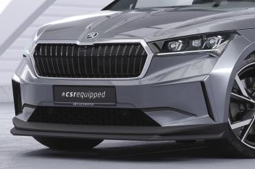 CSR Frontspoiler | Cup-Spoilerlippe mit ABE für Skoda Enyaq iV CSL647-S schwarz matt strukturiert (keine Lackierung erforderlich)