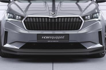 CSR Frontspoiler | Cup-Spoilerlippe mit ABE für Skoda Enyaq iV CSL647-S schwarz matt strukturiert (keine Lackierung erforderlich)