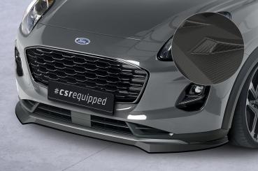 CSR Frontspoiler | Cup-Spoilerlippe mit ABE für Ford Puma Titanium CSL651-M Carbon Look matt strukturiert (keine Lackierung erforderlich)