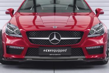 CSR Frontspoiler | Cup-Spoilerlippe mit ABE für Mercedes-Benz SLK R172 AMG-Line CSL655-M Carbon Look matt strukturiert (keine Lackierung erforderlich)