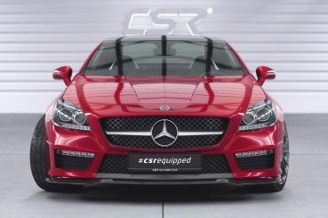 CSR Frontspoiler | Cup-Spoilerlippe mit ABE für Mercedes-Benz SLK R172 AMG-Line CSL655-M Carbon Look matt strukturiert (keine Lackierung erforderlich)