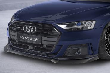 CSR Frontspoiler | Cup-Spoilerlippe mit ABE für Audi A8 D5 S-Line CSL656-M Carbon Look matt strukturiert (keine Lackierung erforderlich)
