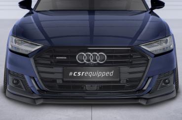 CSR Frontspoiler | Cup-Spoilerlippe mit ABE für Audi A8 D5 S-Line CSL656-M Carbon Look matt strukturiert (keine Lackierung erforderlich)
