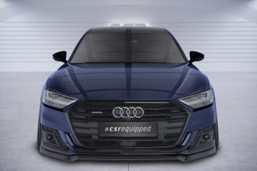 CSR Frontspoiler | Cup-Spoilerlippe mit ABE für Audi A8 D5 S-Line CSL656-M Carbon Look matt strukturiert (keine Lackierung erforderlich)
