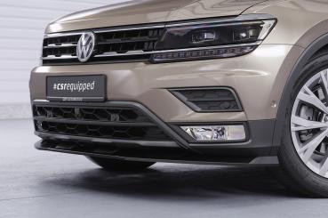 CSR Frontspoiler | Cup-Spoilerlippe mit ABE für VW Tiguan 2 (Typ AD) Basis CSL658-C Carbon Look Hochglanz (keine Lackierung erforderlich)