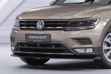 CSR Frontspoiler | Cup-Spoilerlippe mit ABE für VW Tiguan 2 (Typ AD) Basis CSL658-C Carbon Look Hochglanz (keine Lackierung erforderlich)