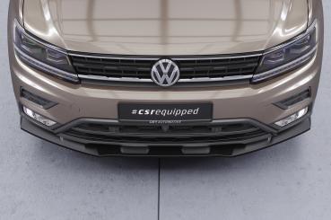 CSR Frontspoiler | Cup-Spoilerlippe mit ABE für VW Tiguan 2 (Typ AD) Basis CSL658-C Carbon Look Hochglanz (keine Lackierung erforderlich)
