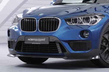 CSR Frontspoiler | Cup-Spoilerlippe mit ABE für BMW X1 (F48) CSL659-L schwarz matt (Lackierung erforderlich)