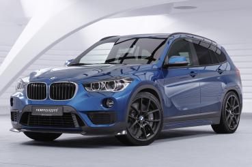 CSR Frontspoiler | Cup-Spoilerlippe mit ABE für BMW X1 (F48) CSL659-L schwarz matt (Lackierung erforderlich)