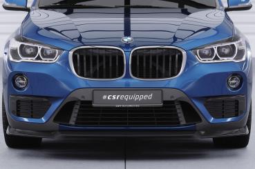CSR Frontspoiler | Cup-Spoilerlippe mit ABE für BMW X1 (F48) CSL659-L schwarz matt (Lackierung erforderlich)