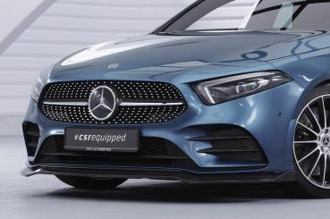 CSR Frontspoiler | Cup-Spoilerlippe mit ABE für Mercedes-Benz A-Klasse 177 A35 AMG/AMG-Line CSL664-C Carbon Look Hochglanz (keine Lackierung erforderlich)