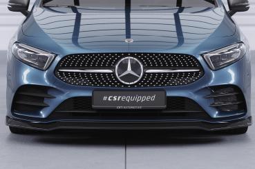 CSR Frontspoiler | Cup-Spoilerlippe mit ABE für Mercedes-Benz A-Klasse 177 A35 AMG/AMG-Line CSL664-C Carbon Look Hochglanz (keine Lackierung erforderlich)