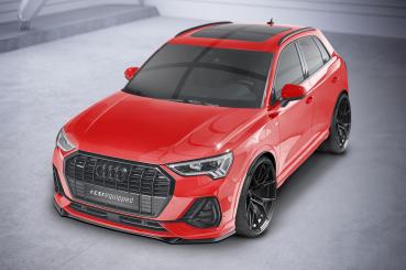 CSR Frontspoiler | Cup-Spoilerlippe mit ABE für Audi Q3 (F3) S-Line CSL665-L schwarz matt (Lackierung erforderlich)